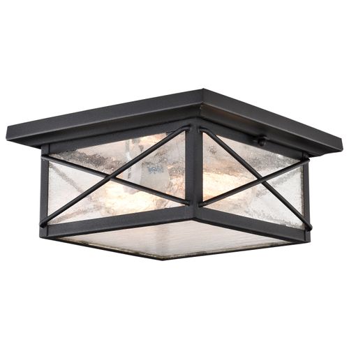 Main product image of Wingate 2 light Outdoor Flush Fixture w/ Clear Seed Glass