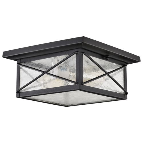 Main product image of Wingate 2 light Outdoor Flush Fixture w/ Clear Seed Glass