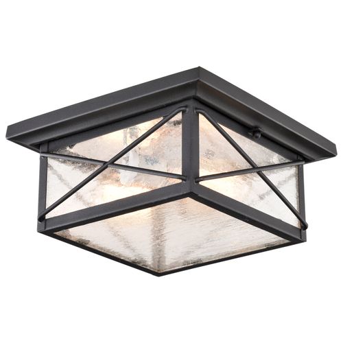 Main product image of Wingate 2 light Outdoor Flush Fixture w/ Clear Seed Glass