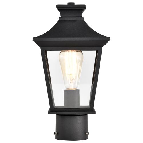 Main product image of Jasper Collection Outdoor 14 inch Post Light Pole Lantern Matte Black Finish w/ Clear Glass