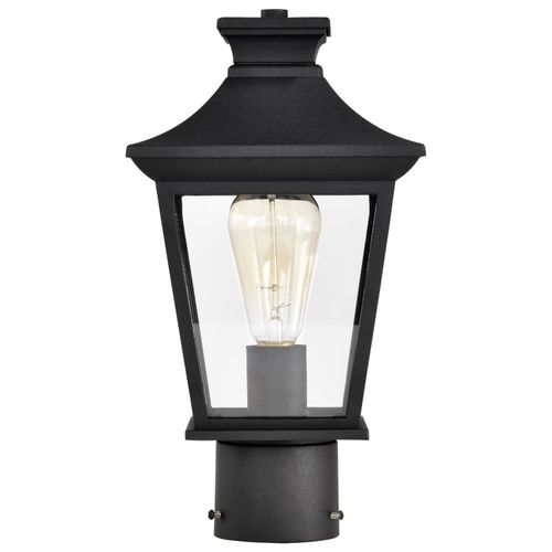 Main product image of Jasper Collection Outdoor 14 inch Post Light Pole Lantern Matte Black Finish w/ Clear Glass