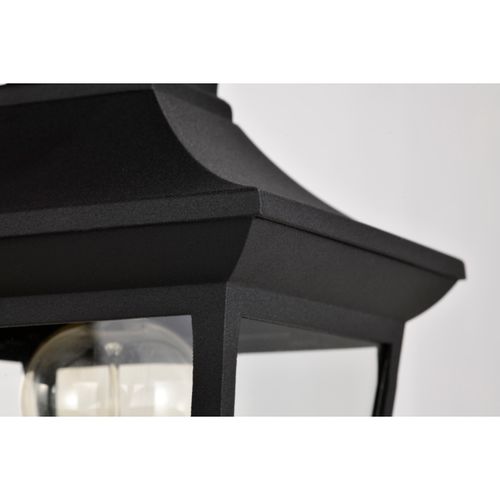 Main product image of Jasper Collection Outdoor 14 inch Post Light Pole Lantern Matte Black Finish w/ Clear Glass