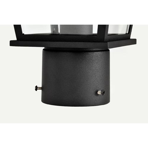 Main product image of Jasper Collection Outdoor 14 inch Post Light Pole Lantern Matte Black Finish w/ Clear Glass