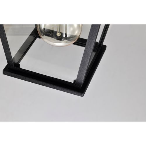Main product image of Jasper Collection Outdoor 12 inch Hanging Light Matte Black Finish w/ Clear Glass