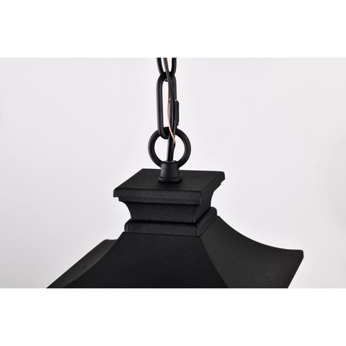 Main product image of Jasper Collection Outdoor 12 inch Hanging Light Matte Black Finish w/ Clear Glass