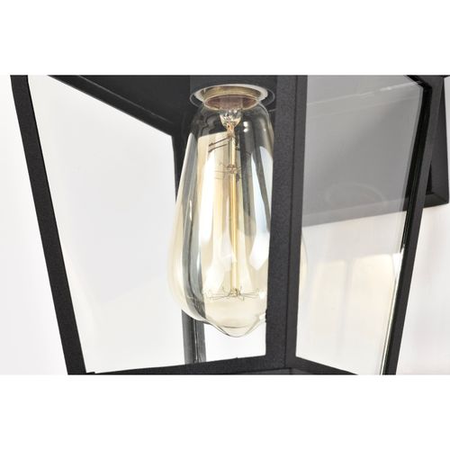 Main product image of Jasper Collection Outdoor 11 inch Wall Light Matte Black Finish w/ Clear Glass