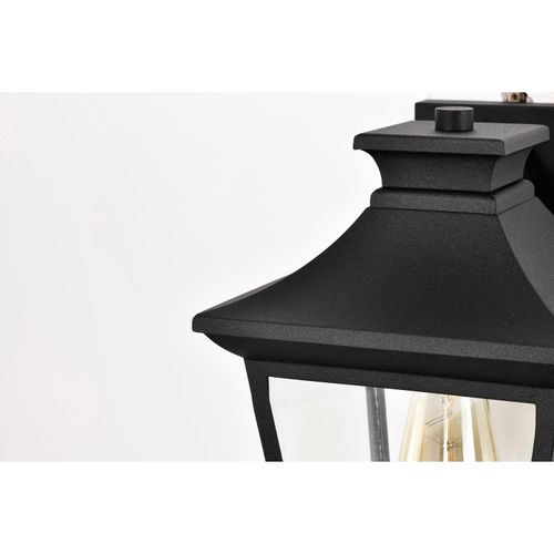Main product image of Jasper Collection Outdoor 11 inch Wall Light Matte Black Finish w/ Clear Glass