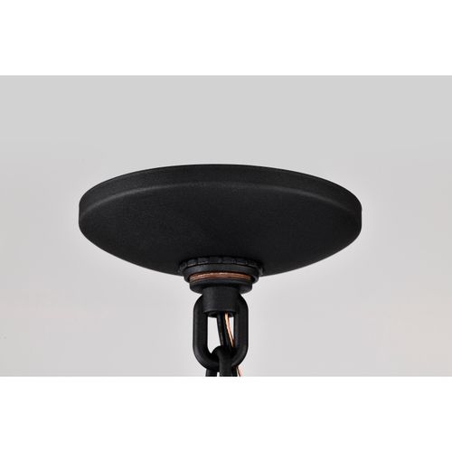 Main product image of Raiden Collection Outdoor 14.5 inch Hanging Light Matte Black Finish w/ Clear Seedy Glass