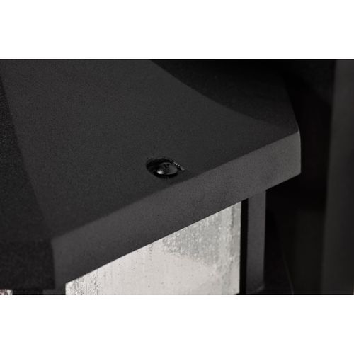Main product image of Raiden Collection Outdoor 14 inch Wall Light Matte Black Finish w/ Clear Seedy Glass
