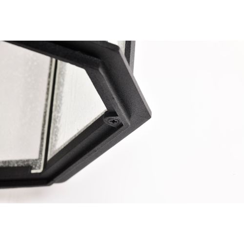 Main product image of Raiden Collection Outdoor 14 inch Wall Light Matte Black Finish w/ Clear Seedy Glass