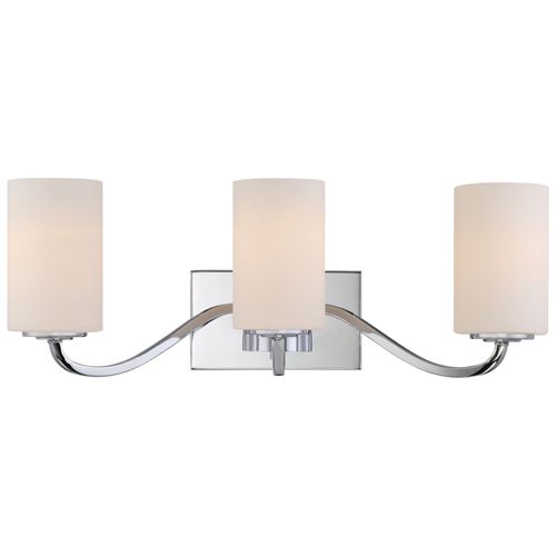 Main product image of Willow 3 Light Vanity Fixture w/ White Glass
