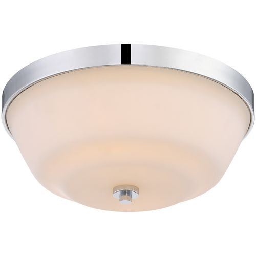 Main product image of Willow 2 Light Flush Fixture w/ White Glass