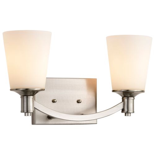 Main product image of Laguna 2 Light Vanity w/ White Glass