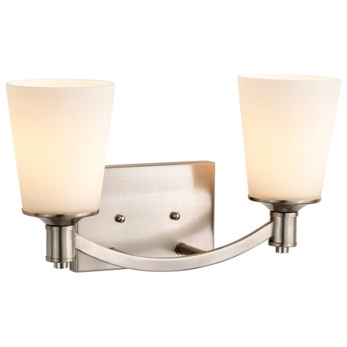 Main product image of Laguna 2 Light Vanity w/ White Glass