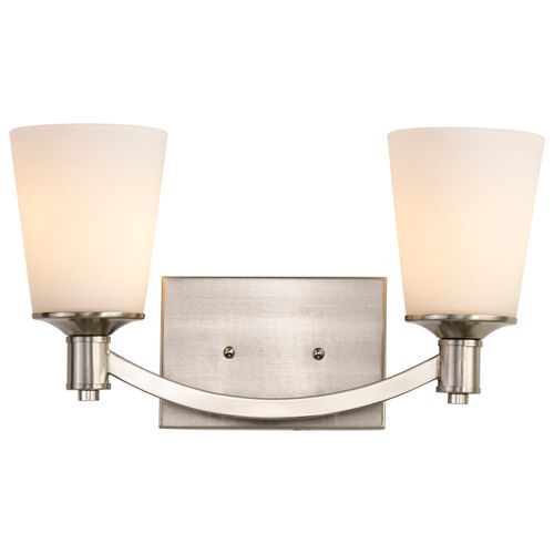 Main product image of Laguna 2 Light Vanity w/ White Glass