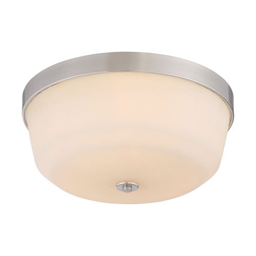 Main product image of Laguna 3 Light Flush Fixture w/ White Glass