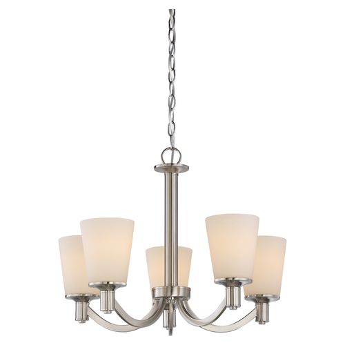 Main product image of Laguna 5 Light Hanging Fixture w/ White Glass