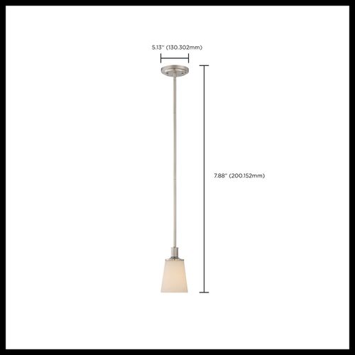 Main product image of Laguna 1 Light Mini Pendant w/ White Glass