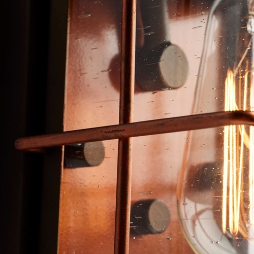 Main product image of Howell 1 Light Small Outdoor Wall Fixture w/ 60W Vintage Lamp Included Bronze w/ Copper Accents Finish