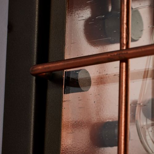 Main product image of Howell 1 Light Small Outdoor Wall Fixture w/ 60W Vintage Lamp Included Bronze w/ Copper Accents Finish
