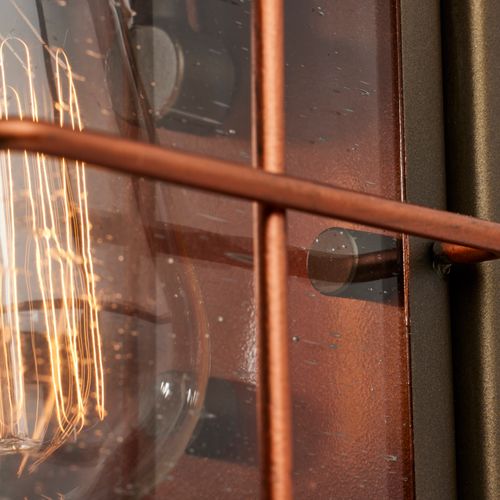 Main product image of Howell 1 Light Small Outdoor Wall Fixture w/ 60W Vintage Lamp Included Bronze w/ Copper Accents Finish