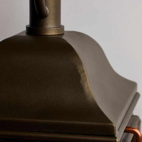 Main product image of Howell 1 Light Small Outdoor Wall Fixture w/ 60W Vintage Lamp Included Bronze w/ Copper Accents Finish