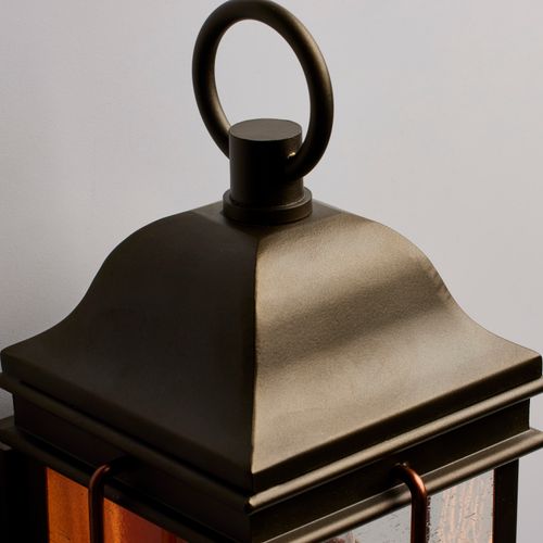 Main product image of Howell 1 Light Small Outdoor Wall Fixture w/ 60W Vintage Lamp Included Bronze w/ Copper Accents Finish