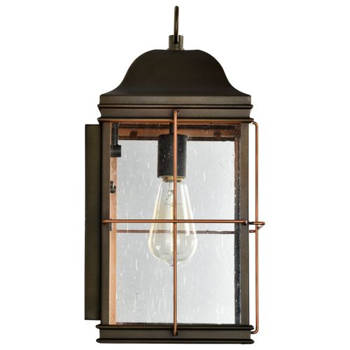Main product image of Howell 1 Light Large Outdoor Wall Fixture w/ 60W Vintage Lamp Included Bronze w/ Copper Accents Finish