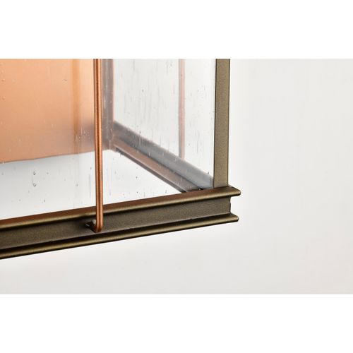 Main product image of Howell 1 Light Large Outdoor Wall Fixture w/ 60W Vintage Lamp Included Bronze w/ Copper Accents Finish