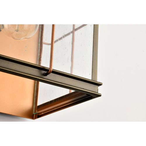 Main product image of Howell 1 Light Large Outdoor Wall Fixture w/ 60W Vintage Lamp Included Bronze w/ Copper Accents Finish