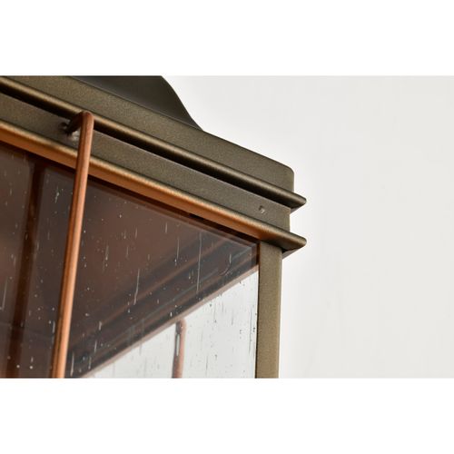 Main product image of Howell 1 Light Large Outdoor Wall Fixture w/ 60W Vintage Lamp Included Bronze w/ Copper Accents Finish