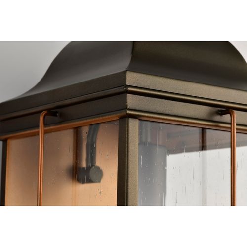 Main product image of Howell 1 Light Large Outdoor Wall Fixture w/ 60W Vintage Lamp Included Bronze w/ Copper Accents Finish