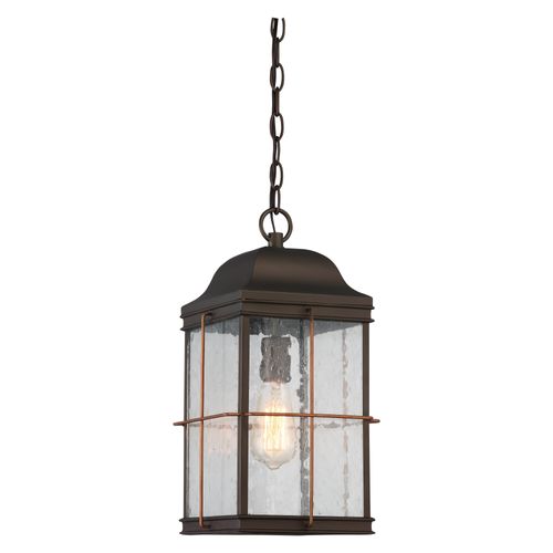 Main product image of Howell 1 Light Outdoor Hanging Lantern w/ 60W Vintage Lamp Included Bronze w/ Copper Accents Finish