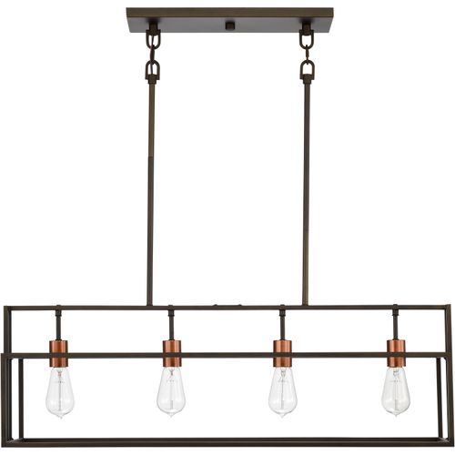 Main product image of Lake 4 Light Island Pendant Forest Bronze w/ Copper Accents Finish