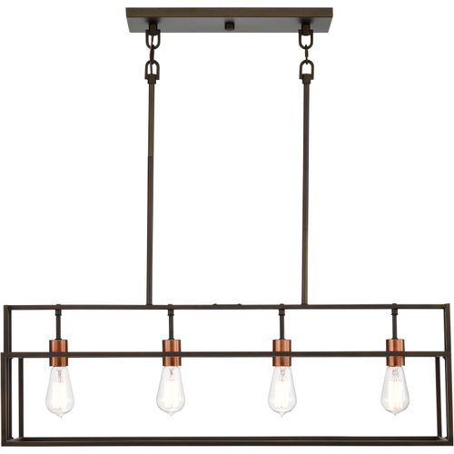 Main product image of Lake 4 Light Island Pendant Forest Bronze w/ Copper Accents Finish