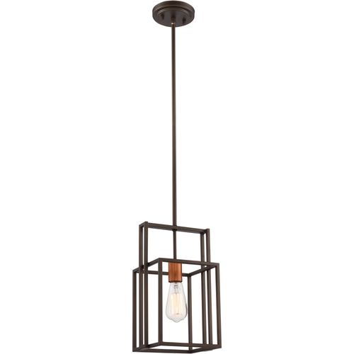 Main product image of Lake 1 Light Mini Pendant Bronze w/ Copper Accents Finish