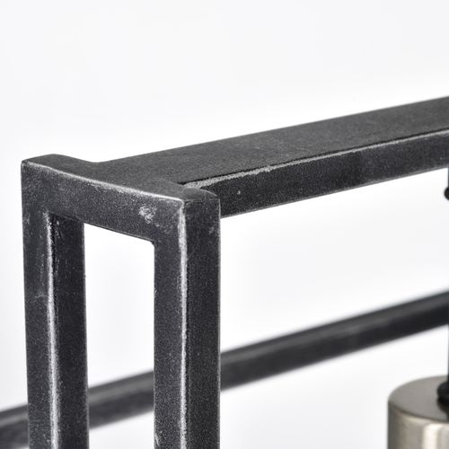 Main product image of Lake 4 Light Island Pendant Iron Black w/ Brushed Nickel Accents Finish