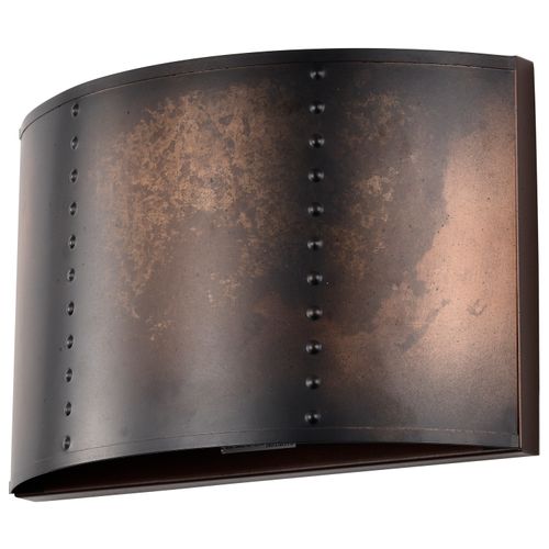 Main product image of Kettle 1 Light Wall Sconce w/ 60W Vintage Lamp Included Weathered Brass Finish