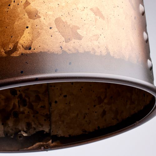 Main product image of Kettle 1 Light Mini Pendant w/ 60W Vintage Lamp Included Weathered Brass Finish