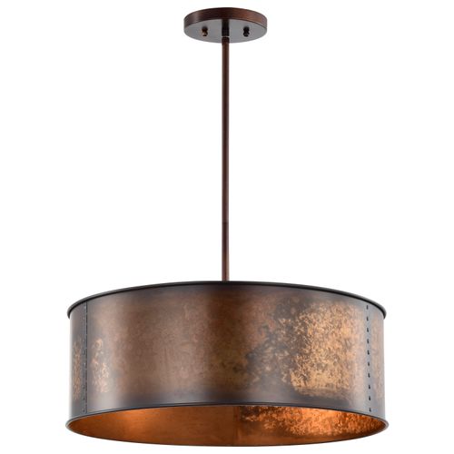 Main product image of Kettle 4 Light Pendant w/ 60W Vintage Lamps Included Weathered Brass Finish
