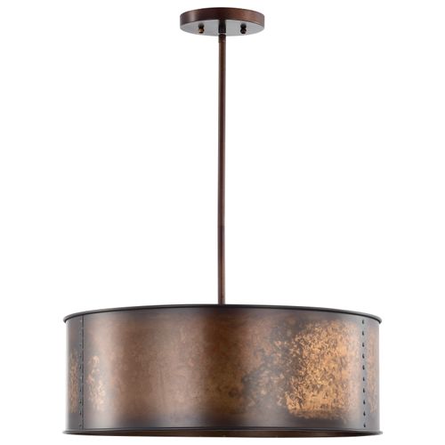 Main product image of Kettle 4 Light Pendant w/ 60W Vintage Lamps Included Weathered Brass Finish