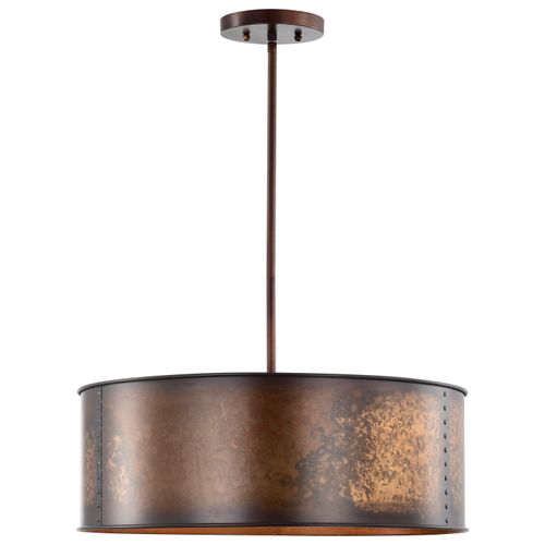 Main product image of Kettle 4 Light Pendant w/ 60W Vintage Lamps Included Weathered Brass Finish