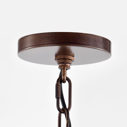 Main product image of Kettle 5 Light Oversized Pendant w/ 60W Vintage Lamps Included Weathered Brass Finish