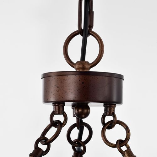 Main product image of Kettle 5 Light Oversized Pendant w/ 60W Vintage Lamps Included Weathered Brass Finish
