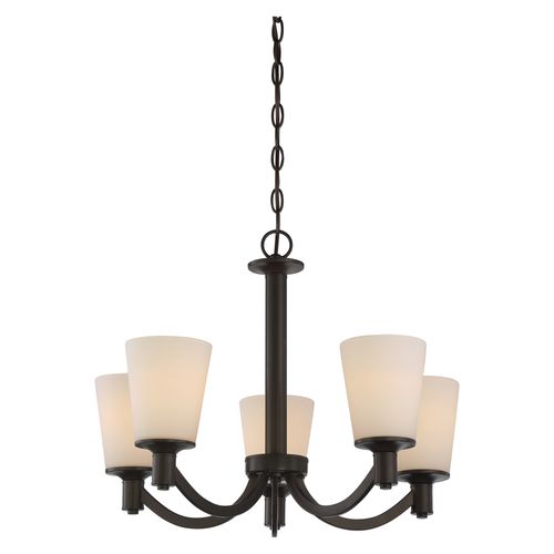 Main product image of Laguna 5 Light Hanging Fixture w/ White Glass