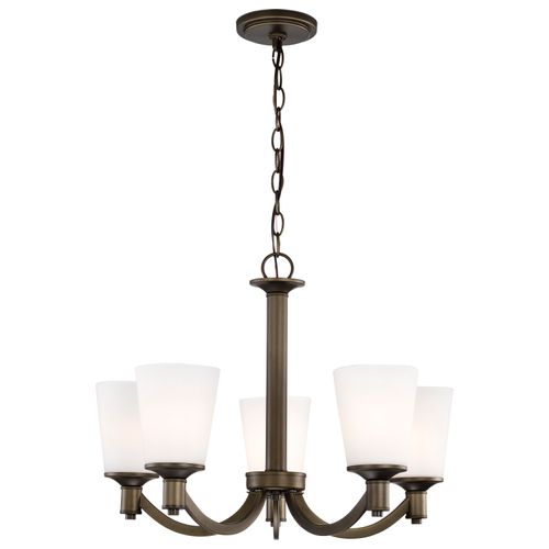Main product image of Laguna 5 Light Hanging Fixture w/ White Glass