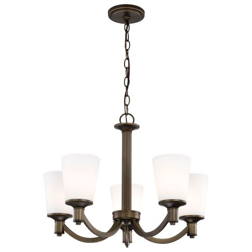 Main product image of Laguna 5 Light Hanging Fixture w/ White Glass