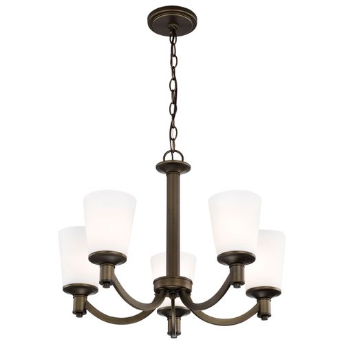 Main product image of Laguna 5 Light Hanging Fixture w/ White Glass
