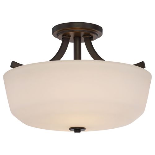 Main product image of Laguna 2 Light Semi-Flush w/ White Glass