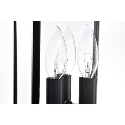 Main product image of Jamesport Collection Outdoor 15 inch Post Light Pole Lantern Matte Black w/ Clear Glass